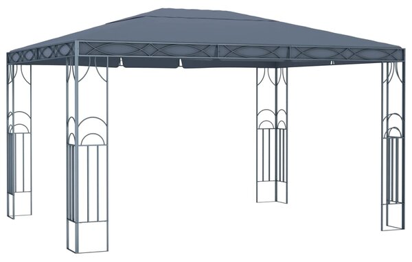 Altana ze sznurem lampek LED, 400x300 cm, antracytowa