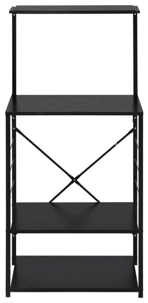 Szafka na mikrofalówkę, czarna, 60x39,6x123 cm