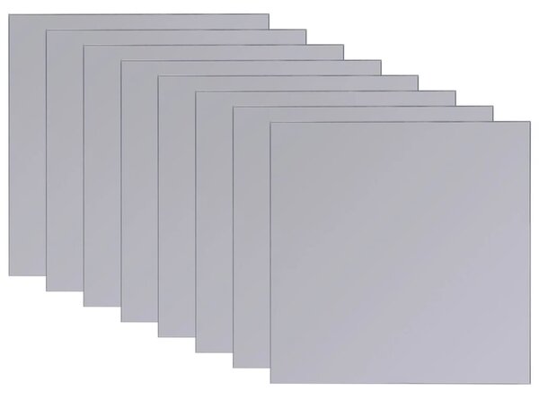 Bezramkowe płytki lustrzane, szklane, 16 szt., 20,5 cm