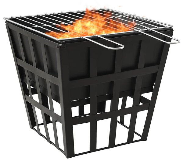 Palenisko i grill 2-w-1, 34 x 34 x 48 cm, stal