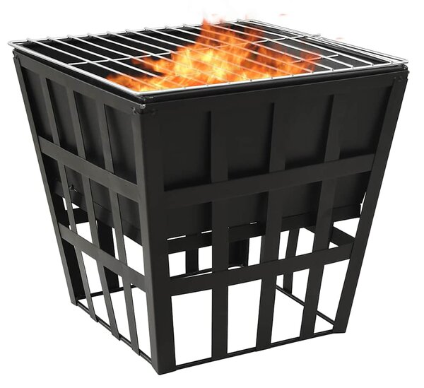 Palenisko i grill 2-w-1, 34 x 34 x 48 cm, stal