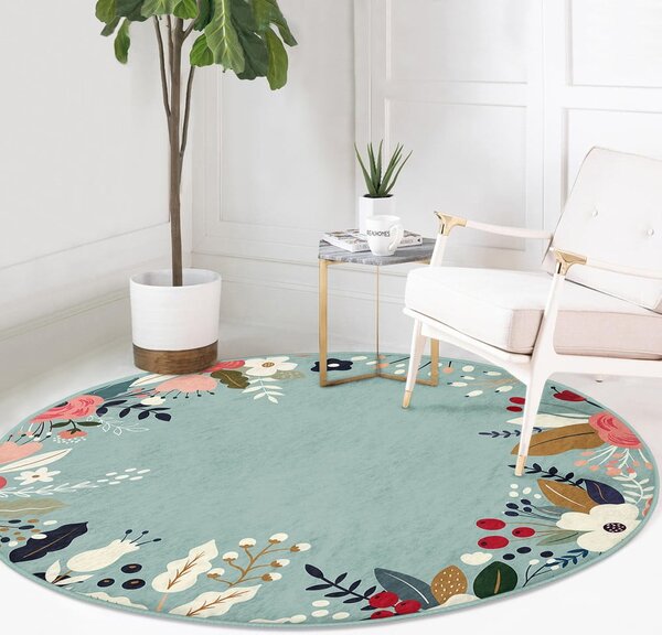 Okrągły dywan odpowiedni do prania i robotów sprzątających ø 80 cm Comfort – Mila Home