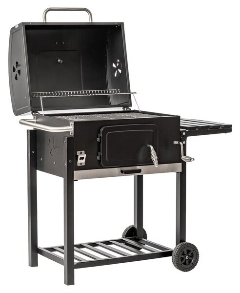 Grill ogrodowy węglowy BBQ LINE MIR4525 Zamykany, żeliwny ruszt, kółka