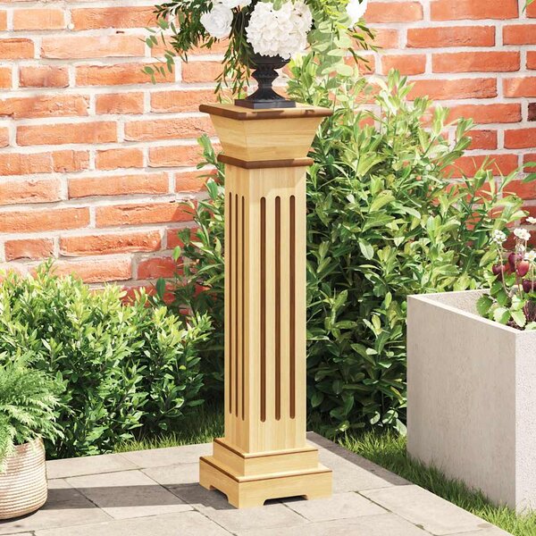 Klasyczny kwietnik kolumna, jasne drewno, 17x17x66 cm, MDF