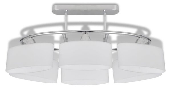 Srebrna lampa sufitowa szklana 4 sztuki - 5X EX134 H6-M28