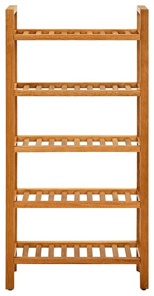 Stojak na buty z 5 półkami, 50x27x100 cm, lite drewno dębowe