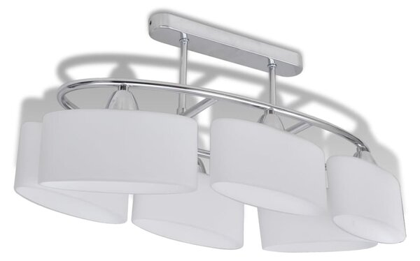 Srebrna lampa sufitowa szklana 4 sztuki - 5X EX134 H6-M28