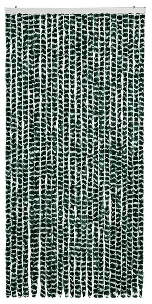Zasłona przeciwko owadom, zieleń i biel, 100x220 cm, szenil