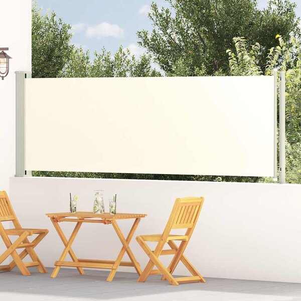 Wysuwana markiza boczna na taras, 117 x 600 cm, kremowa