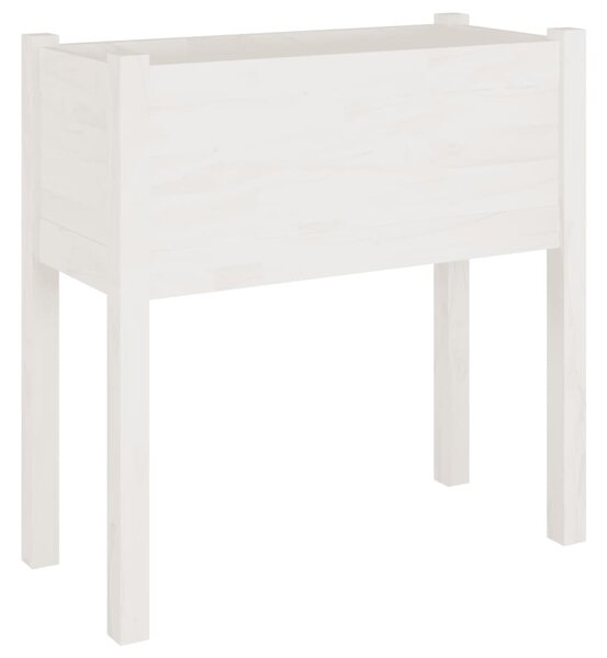 Donice ogrodowe, 2 szt., białe, 70x31x70 cm, drewno sosnowe