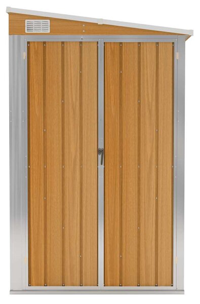 Wisząca altana ogrodowa brązowa 118x382x178 cm ocynkowana stal