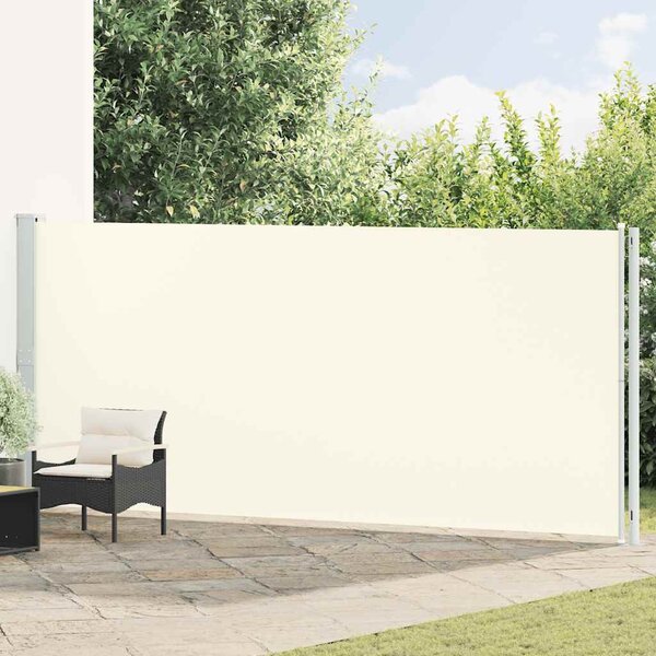 Wysuwana markiza boczna na taras, 180 x 600 cm, kremowa