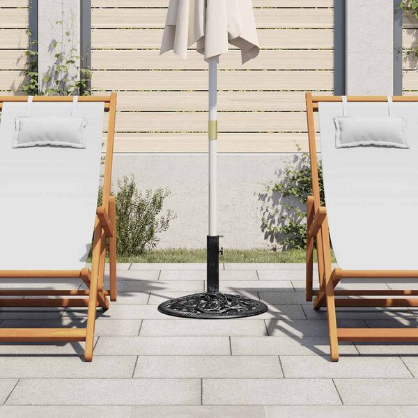 Podstawa pod parasol, czarna, 48x48x33 cm, żeliwo