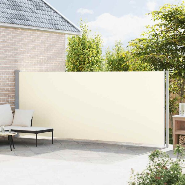 Wysuwana markiza boczna na taras, 180 x 600 cm, kremowa