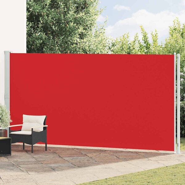 Zwijana markiza boczna na taras, 200x600 cm, czerwona