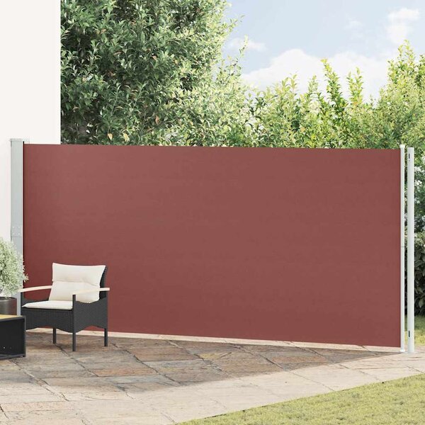 Wysuwana markiza boczna na taras, 180 x 600 cm, brązowa