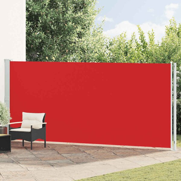Wysuwana markiza boczna na taras, 180 x 600 cm, czerwona