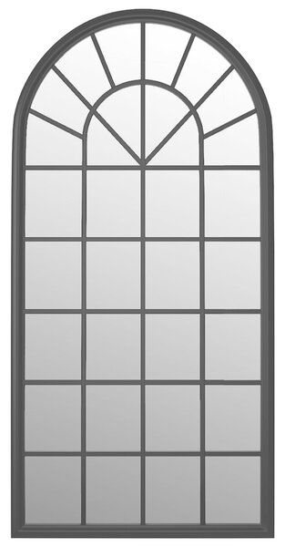 Lustro ogrodowe, czarne, 90x45 cm, żelazna rama