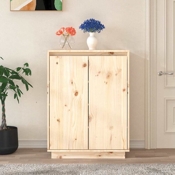 Szafka na buty, 60x35x80 cm, lite drewno sosnowe