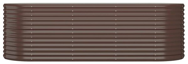 Podwyższona donica, stal ocynkowana, 224x80x68 cm, brąz