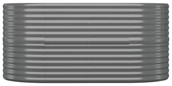 Podwyższona donica, stal ocynkowana 152x80x68 cm, szara