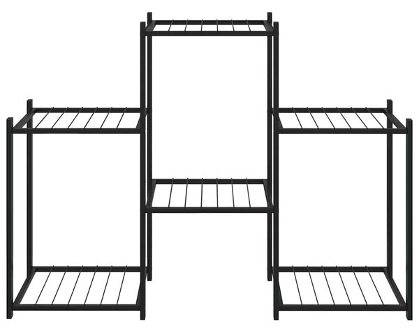 Kwietnik, 83x25x60 cm, czarny, żelazny