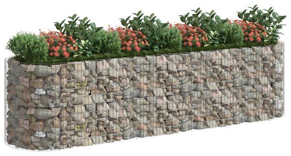 Podwyższona donica gabionowa galwanizowane żelazo 400x100x100cm