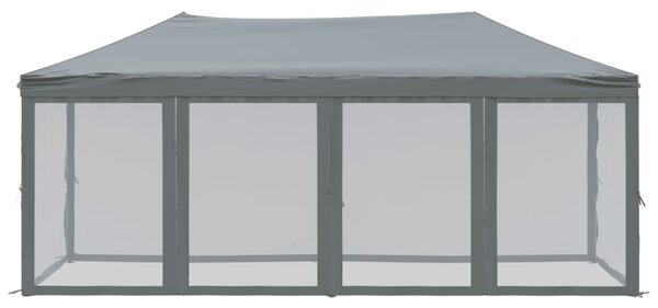 Składany namiot imprezowy ze ściankami, antracytowy, 3x6 m