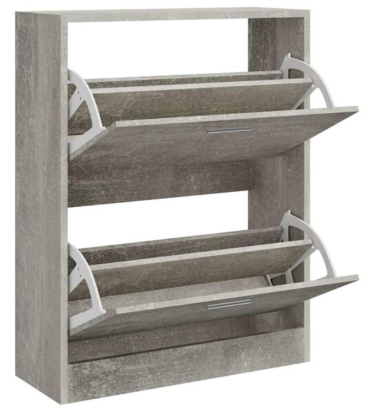 Szafka na buty, szarość betonu, 63x24x81 cm