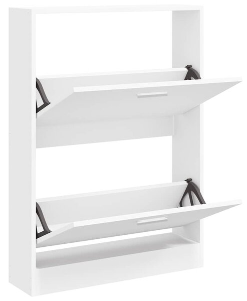 Szafka na buty Biała 59x17x81 cm Drewno konstrukcyjne