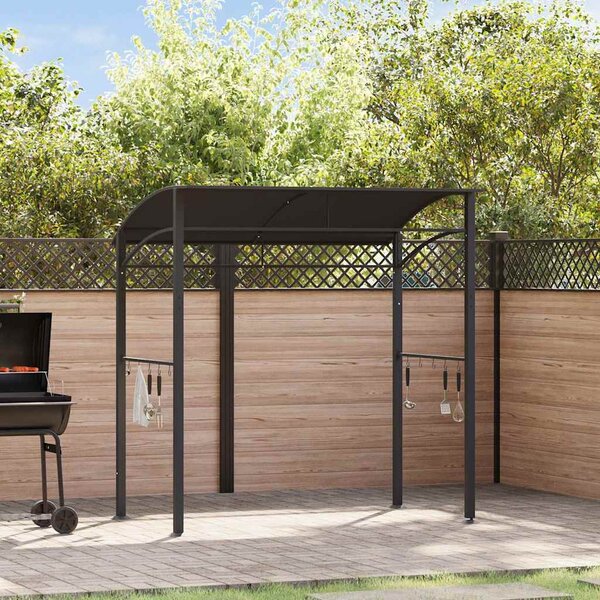 Altanka nad grill, 215x150x220 cm, antracytowa, stal