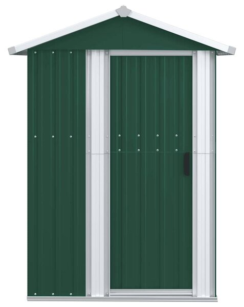 Szopa ogrodowa, zielona, 126x97,5x177 cm, stal galwanizowana