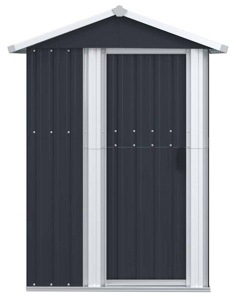Szopa ogrodowa, antracyt, 126x97,5x177 cm, stal galwanizowana