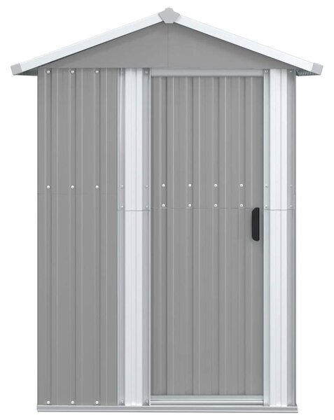 Szopa ogrodowa, szara, 126x97,5x177 cm, stal galwanizowana