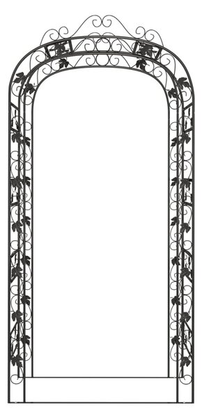 Pergola ogrodowa, czarna, 116x45x240 cm, stalowy