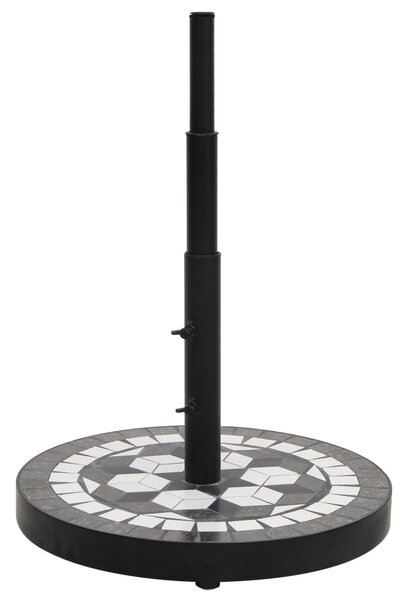 Okrągła podstawa pod parasol, czarno-biała, 12 kg