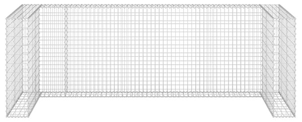 Gabionowa osłona do koszy na śmieci, stal, 325x100x110 cm