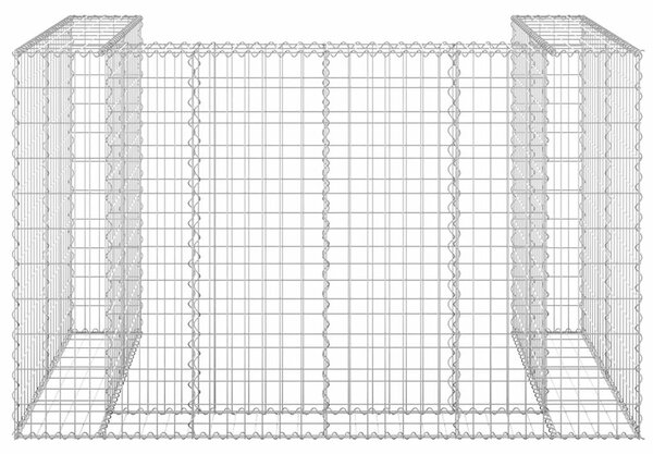 Gabionowa osłona do koszy na śmieci, stal, 180x100x110 cm