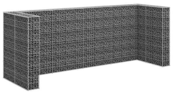 Gabionowa osłona do koszy na śmieci, stal, 320x100x120 cm