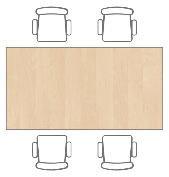 Blat stołu TRIVIA 800 x 800 x 25 mm, brzoza