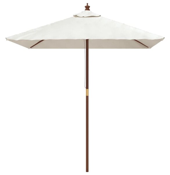 Parasol ogrodowy na drewnianym słupku, piaskowy, 198x198x231 cm