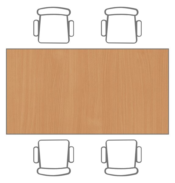 Blat stołu TRIVIA 1200 x 800 x 25 mm, buk