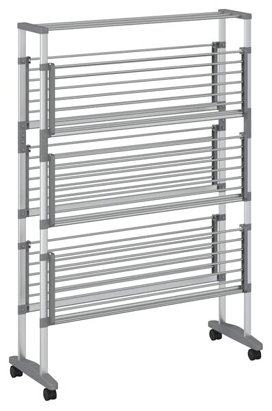 Suszarka na pranie, na kółkach, 89x64x129 cm, aluminium