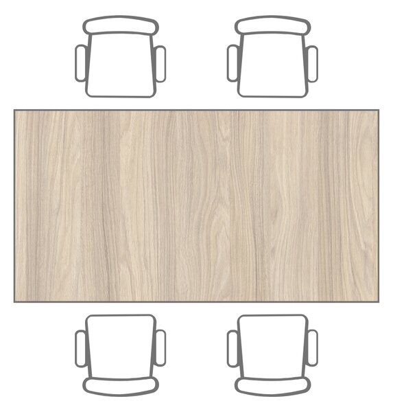 Blat stołu TRIVIA 800 x 800 x 25 mm, dąb naturalny