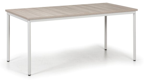 Stół jadalniany TRIVIA, 160x80 cm, szara podstawa, dąb naturalny