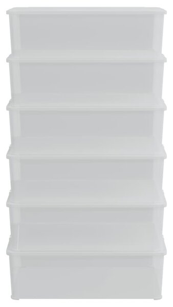 Plastikowe pojemniki do przechowywania, 6 szt, 25L, sztaplowane