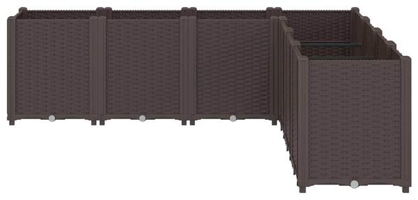 Donica ogrodowa, brązowa, 160x160x53 cm, PP