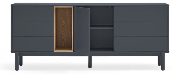 Ciemnoszara wysoka komoda 180x76 cm Corvo – Teulat