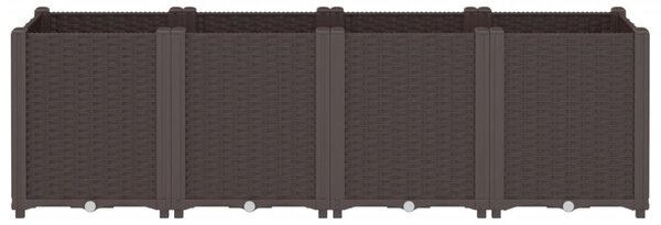 Donica ogrodowa, brązowa, 160x40x53 cm, PP