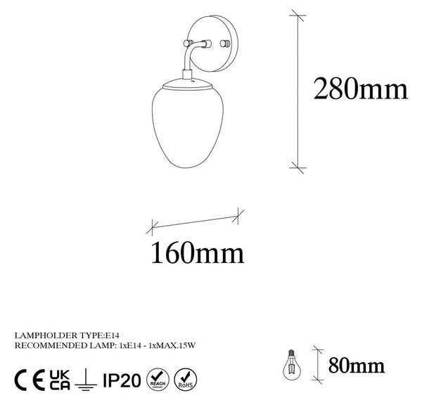 Kinkiet w kolorze brązu ø 12 cm Nassao – Opviq lights